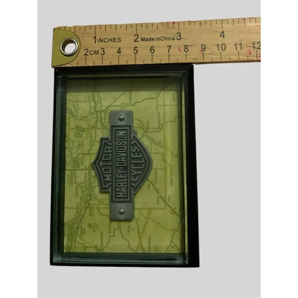 Vintage Hallmark Harley Davidson Motor Plastic Bar & Shield Logo /Paper weight *